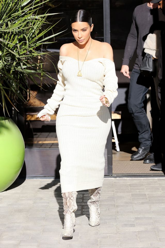 kim kardashian sweater dress