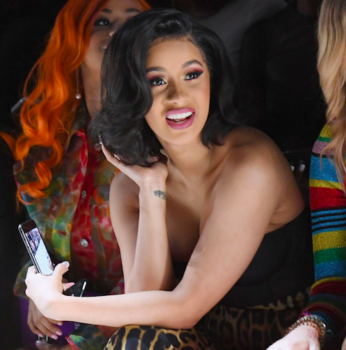 Cardi B Shows Off Natural Hair