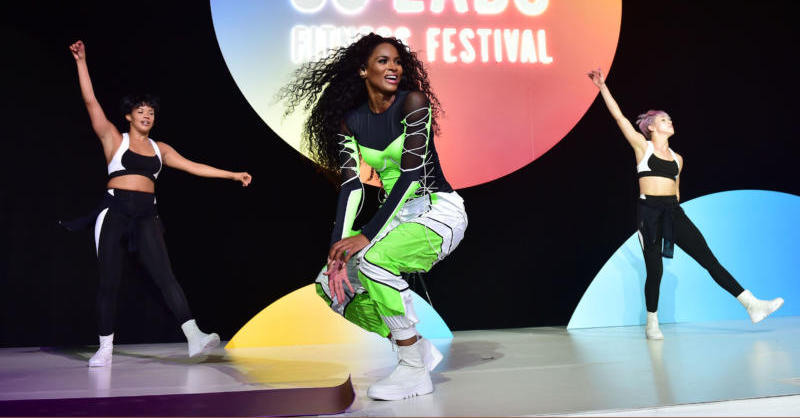 Ciara performs and Co-Leads a Heart-Pumping Workout at the Propel Co:Labs Fitness Festival